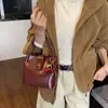 Bolso Cubo Casual para Mujer 2025 Nuevo de Moda Tendencia Coreano Retro Color Sólido Bolso de Hombro Simple de Moda Bolso Cruzado