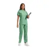 Tops de Uniforme para Enfermeras en Stock, Uniformes para Personal Médico, Ropa de Trabajo para Salón de Belleza, Centro de Maternidad, Doctores, Tops de Uniforme Quirúrgico de Manga Corta