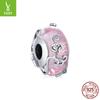 Gran oferta de Amazon: cuentas de vidrio de vid rosa, cristal transparente, pulsera DIY para niñas, accesorios de cuentas BSC409