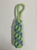 Brinquedo para Animal de Estimação Conjunto de Duas Cores Corda de Algodão Resistente à Mordida Brinquedo para Cachorro Bastão Molar para Cachorro Limpeza de Dentes Treinamento de Cachorro Brinquedo para Filhote Transfronteiriço