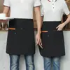Mandil de Medio Cuerpo para Mesero, Lona, Impermeable y a Prueba de Aceite, Catering, Ropa de Trabajo de Cocina para Hombres, Mandil con Logo, Hot Pot