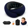 Almohada Popular con Espuma Viscoelástica en Forma de U Transfronteriza, Almohada de Viaje para el Cuello, Portátil y Plegable, Adecuada para Siestas en Avión y Soporte Cervical