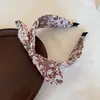 Diadema Azul Floral Retro Estilo Pastoral para Mujer, Nuevo 2025 Diadema Ancha Nudada Accesorio para el Cabello