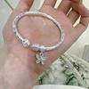 Pulseira de Cabeça Jiyan Ruyi Prata Pura 9999 Luxo Acessível Nicho Fresco Prata Esterlina Joias Simples de Alta Qualidade Presente de Aniversário