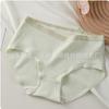 Ropa interior de algodón puro para mujer, antibacteriana, de cintura media, transpirable, fina, sin entrepierna, para niñas y estudiantes, 2024