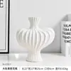 Vaso Cerâmico Estilo Silencioso Ornamentos Artísticos Luxo Leve Sala de Estar de Alto Nível Sala Modelo Decorações de Mesa de Jantar Vaso Vaso de Flores