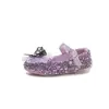 Zapatos de niña Kuromi, zapatos de cristal, nuevo modelo primavera 2026, zapatos de princesa para niños, zapatos de piel para actuación, zapatos de vestir elegantes para niñas