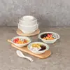 Tazón de Postre Estilo Hong Kong Creativo Vajilla de Melamina Plástico Polvo de Hielo Sago Bolas de Taro Doble Pared Dulce de Leche Set de Tazones de Agua Comercial