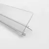 Etiquetas personalizadas para prateleiras de supermercado, Tiras de exibição de preço de plástico transparente de PVC, Tiras verticais de exibição de preço de PVC