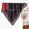 Pañuelo cuadrado de terciopelo de doble cara, dos tonos, estampado de leopardo, de alta gama, vintage de los 90, chal cálido para mujer, pañuelo de cuello de lujo ligero
