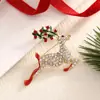 Nuevos broches navideños de moda europea y americana: Árbol de Navidad, zapatos, Santa, renos, corona, copo de nieve, pines de campana para mujer, transfronterizo