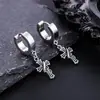 Aretes de Acero de Titanio para Hombres, Pinzas para Orejas con Borlas Estilo Punk para Mujeres, Aros para Orejas Unisex Sin Perforación, Accesorios de Acero Inoxidable