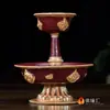 Taza de Abrazos Dharma Suministros Budistas Nepal Hecho a Mano Cobre y Chapado en Oro Adornos Tallados para la Adoración de Buda Taza Taza de los Ocho Auspicios