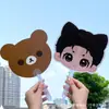 Abanico Transparente Personalizado para Apoyo a Celebridades, Abanico Promocional de Dibujos Animados a Doble Cara, Abanico con Forma Especial, Diseño Creativo Personalizado