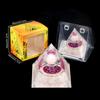 Adorno de Pirámide de Bola de Cristal Natural, Pieza de Decoración para el Hogar de Grava de Cristal Recubierta de Resina, En Caja
