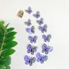 Creativos Coloridos Huecos Mariposa de Simulación 3D Tridimensional Autoadhesivos Pegatinas de Pared Multicolor Decoración del Hogar Pegatinas Decorativas DIY K
