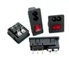 Enchufe de alimentación dos en uno con interruptor, 8 pines AC-03D, enchufe de 8 pines con interruptor