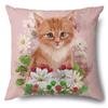 Amazon Transfronterizo Más Vendido Artículos para el Hogar Funda de Almohada de Gato de Dibujos Animados Cojín Lumbar para Coche Funda de Cojín para Dormitorio Venta al por Mayor de Fábrica