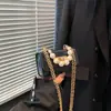 Bolsa Pequeña Cuadrada Nueva Primavera 2025 Estilo Occidental Retro Europeo y Americano Patrón de Cocodrilo Cierre Cadena Elegante de Moda para Debajo del Brazo