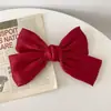 Clip de resorte con lazo de perla, accesorio para el cabello de alta gama, elegante y francés para celebridades de Internet.