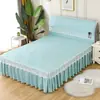 Faldón de Cama Todo Incluido, Funda para Cabecero de Cama, Funda a Prueba de Polvo, Funda de Cama Acolchada Engrosada Antideslizante, Universal para Todas las Estaciones, Protector de Sábana para Cama de Apartamento
