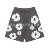 Ventas Directas de Fabricante Transfronterizas Camisa de Manga Corta Lavada Estilo Retro Americano Pantalones Cortos Sueltos de Moda Conjunto de Sudadera Japonés