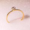 Moda coreana simple anillo de titanio y acero con diamante muy fino de 1MM anillo redondo de acero inoxidable no se decolora