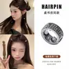 Presilhas de cabelo coloridas com um toque de luxo, presilhas de cabelo em formato de laço, presilhas de franja para meninas coreanas, presilhas laterais para cabelos soltos, presilhas de flor
