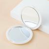 Nuevo estilo, espejo redondo plegable al por mayor, espejo cosmético de mano de un solo lado, espejo pequeño de escritorio para maquillaje DIY, espejo portátil