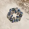 Corona de Olivo Transfronteriza Broche de Cristal Estilo Europeo y Coreano Venta al por Mayor Broche de Rama de Olivo Incrustado de Cristal Accesorios para Ropa