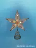 Estrella para la punta del árbol de 10 pulgadas luminosa transfronteriza decoración de árbol de Navidad estrella de cinco puntas de hierro con polvo luminoso fábrica de estrellas para la punta del árbol outlet