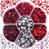 Cross-border dmc hot drill ameixa flor caixa cor redonda strass hot melt adesivo fundo broca diy roupas acessórios jóias atacado