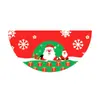 Transfronteiriço Novo Produto Forma de Leque Semicírculo 2025 Natal Personagem de Desenho Animado Festa Decoração Bandeira Cortina de Porta Cobertura de Porta Banner de Porta
