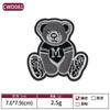 Bordado Cepillo de Dientes Animal Bordado a Computadora Etiqueta Accesorios Decoración de Ropa Parche Parche Degradado Bordado de Letras Inglesas