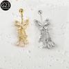 F136 Aleación de Titanio Cadena de Mariposa Gota de Agua Zircón Anillo para Ombligo G23 Joyería para Perforación Exportación Venta al por Mayor Fábrica