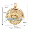 L45 Accesorios para joyería DIY cobre puro chapado en oro plateado recubierto de oro estilo europeo y americano Ojo del Diablo colgante multicolor