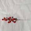 Flores Artificiales Serie Bayas Rojas de Navidad Plástico Decoración de Disposición de Lugar de Ceremonia de Boda al por Mayor Ramas Insertadas Bayas Árbol del Dinero