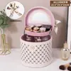 Nuevo Bolso Cubo Maillard Grande Estuche Cosmético Tridimensional Impermeable Bolsa de Maquillaje Bolso Multifuncional de Gran Capacidad para Mujer