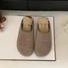 Zapatos Birkenstock de lana esponjosa más terciopelo para mujer, suela gruesa, zapatillas de media caña, otoño invierno 2026, zapatillas esponjosas para mujer, zapatillas cerradas para exteriores sin cordones