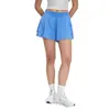 Nuevos shorts de yoga para verano, shorts deportivos casuales de corte holgado de cintura alta, cintura elástica fina, shorts de yoga multicapa