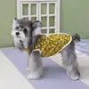 Roupas para Pets Outono e Inverno Novo Estilo Venda Direta da Fábrica Atacado Roupas para Gatos Roupas para Cachorros 26 Colete de Algodão Floral -Y