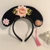 Joyería Haiyue, diadema estilo Gege de la dinastía Qing, estilo palaciego, aro para la cabeza con bandera noble, horquilla para el cabello de la emperatriz Zhen Huan Chuan, concubina noble, para adultos