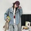 Jaqueta de Outono para Meninas 2026 Novo Modelo Casaco de Couro Infantil para Crianças Maiores Cardigan com Zíper Color-Block da Moda Jaqueta de Couro