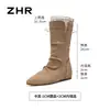 Botines cortos de encaje retro ZHR meilade para mujer 2026 otoño invierno nuevos botines de punta caídos que aumentan la altura botas de estilo western