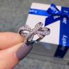 Anel Cao Shi Feminino ins Trendy Niche Design Arco Zircon Anel Feminino Lindo Romântico Anel de Dedo Jóias