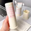 Taza para enjuague bucal taza para cepillo de dientes alto valor estético portátil de viaje juego de tazas para lavar caja de almacenamiento para cepillos de dientes para el hogar taza para cepillo de dientes infantil