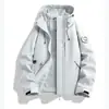 Jaqueta corta-vento de grafeno Roupa de trabalho Estampa de logotipo personalizada Outono Inverno Três em Um Revestimento de fleece Roupa externa corta-vento Construção de equipe Roupas de trabalho