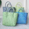 Bolsa de Tecido Artesanal DIY para o Festival do Barco-Dragão, Bolsa para Piquenique de Passeio na Primavera, Bolsa Tote de Grande Capacidade, Bolsa de Palha para Lembrança, Bolsa de Praia