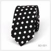 Moda para Hombre Vestido de Boda Blanco Lunares Corbata Casual Estilo Coreano Puntos Corbata de Algodón de 6 cm