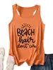 Cabello de Playa No Amazon Ebay Sitio Independiente Moda Casual Camiseta sin Mangas de Verano para Mujer Comercio Exterior